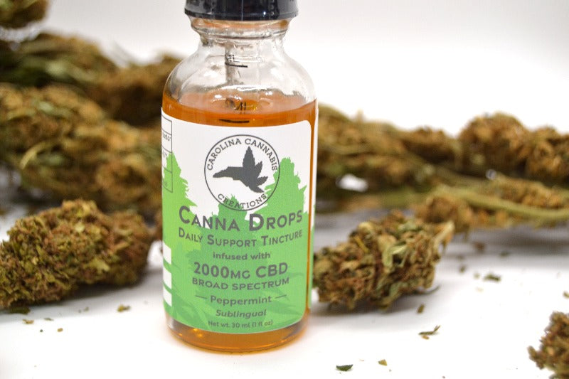 Canna Drops broad spectrum Daily Support 2000mg tincture - Carolina Cannabis Creations